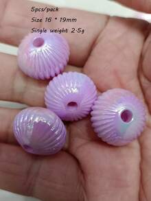 16*19毫米UV涂层南瓜灯笼珠DIY手工串珠散珠串笔链手机链吊坠配件 - 彩色 - 查看 14