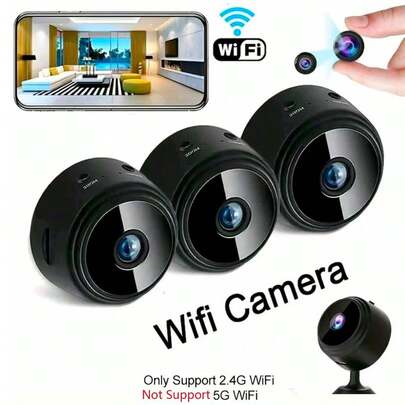 1 Camera An ninh Gia đình Không dây - Pin sạc Lithium-Polymer, Cấp nguồn USB, Kết nối Wi-Fi, Điều khiển từ xa qua Ứng dụng di động, Thiết bị giám sát an ninh gia đình, Camera trông trẻ nhỏ gọn, Thích hợp cho ô tô, Camera di động sử dụng trong nhà và ngoài trời, Camera dành cho thú cưng (chó), Không bao gồm thẻ nhớ SD.