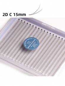 每盒800片，20排，超大容量托盘，蓬松3D/4D/5D/6D/8D/10D/2D俄式浓密预制睫毛簇，超快速嫁接，纤细纤长根部，进口韩国PBT纤维，超黑超柔软，C/D卷度，8-15mm预制睫毛簇，专业级 - C - 查看 87