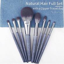 ENZO KEN Set de Brochas de  de Pelo de Tejón Púrpura l Profenal con Bolso Brochas de  de Cerdas les Set de Brochas de  de Pelo l. - ShuiMo 8 pezzi - Ver 3