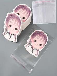 50/100/200张装珠宝包装纸卡，耳环项链展示卡，礼品袋 - 彩色 - 查看 7