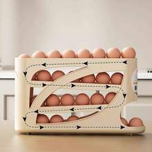 2-Layer Sliding Refrigerator Egg Holder, Plastic Egg Tray, Holds 12-14 Eggs, Keeps Eggs Fresh And Saves Space In The Kitchen - Multicolor - View 8