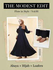 Casual Solid Color Long Zip Pocket Dress, Suitable For Daily And Holiday Wear Black Spring Fall - Black - View 6