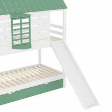 Kids Bed Frames, Headboards & Footboards - White+Green + MDF + Pine + Plywood + 90cm*200cm-1 - View 10