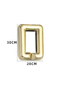 1-20pcs Punk Hip-Hop Style Square Buckle Chain Necklace, Bag Chain, DIY Necklace, Bracelet, Anklet For Men And Women - Yellow Gold - View 9