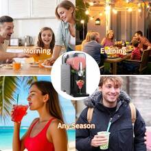 Máquina para Hielos Molidos/Granizados 68 oz (2 Litros) - Elaborador de Granizados para Hogar con Pantalla LED y Autolimpieza, No Necesita Hielo y Función de Reserva con Un Toque, 6 Programas Preestab - SBL-2408A - Ver 7