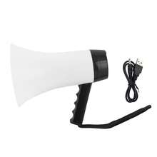 Megáfono portátil Megáfono de 30 W Altavoz megáfono 300S Grabación 500 m de distancia de transmisión Batería de larga duración de 10 horas 3500 mAh - Blanco - Ver 2