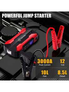 1pc Portable Multifunctional Car Battery Charger, Available In Red Or Upgraded Blue, Super Strong Car Jump Starter, Emergency LED Light, Escape Safety Hammer, Compass, Multifunction Charger, Best Companion For Emergency Situations! - Multicolor - View 7