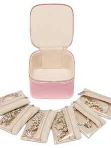 Large Capacity Portable Jewelry Box - Can Store Necklaces, Bracelets, Pendants, Earrings, Gold Jewelry And Other Accessories. Premium Jewelry Case. Waterproof And Dustproof. Separate Compartment Design Prevents Oxidation. Jewelry Box, Large Capacity Jewelry Box, Room Storage Box, Jewelry Storage Container.,Travel Essential - Multicolor - View 9