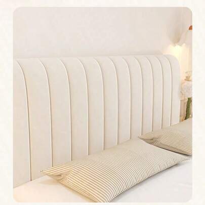 1pc Thick Quilted Striped Headboard Cover, All-Size Bed Headboard Protector Slip Cover, Fully Wrapped Design To Feel The Softness Of Cloud Backrest, Thick Soft Headboard Transformation Cover, Anti-Collision, Suitable For Thin Or Thick Headboards, Easy To Remove And Wash