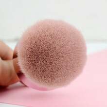 1pc High-Quality Pink Powder Brush, Unique Stemmed Makeup Brush, Niche Design Excess Powder Brush, Nail Dust Brush, Highlighter Brush, Fiber Hair Makeup Brush, Non-Absorbing, Fluffy Makeup Brush, Beauty Tools - Multicolor - View 4