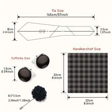 4pcs Men's Formal Suit Accessories Set, Suitable For Formal Occasions And Also Makes A Great Gift - Color Mixing - View 7