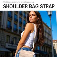 Bag Strap Crossbody Adjustable Shoulder Bag Strap Replacement Paracord Straps For Canvas/Sport Bag For Outdoor - Beige - View 3
