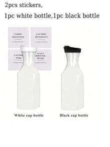 1/2 bình đựng bột giặt vuông (đen trắng), dung tích 1500ml, tiết kiệm không gian, thích hợp để đựng trong phòng tắm và nhà bếp, chất liệu nhựa, có thể đựng nước xả vải, bột giặt dạng lỏng, có nhãn dán tăng hương thơm, nắp chống rò rỉ, sử dụng được quanh năm. - Trong sáng - Xem 17