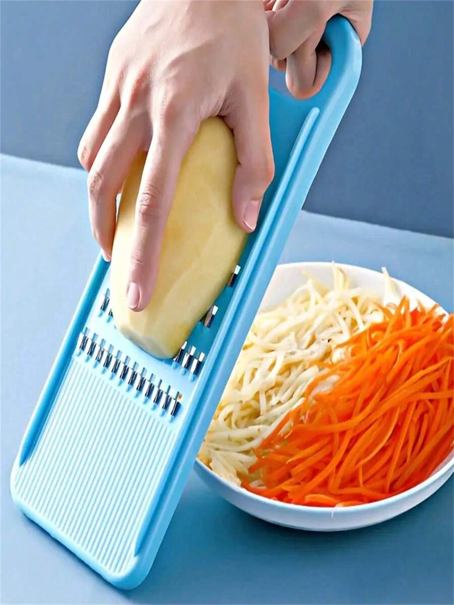 1pc Stainless Steel Vegetable Slicer & Chopper - Ergonomic Non-Slip Handle, Suitable For Potatoes, Carrots, Cucumbers, & Sharp Kitchen Tool For Meal Prep And Salad Making - Multi-color Best-selling Models - View 1