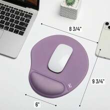 Mr. Pen- Ergonomic Mouse Pad With Wrist Rest, Purple Breathable Fabric With Memory Foam Cushion, Non-Slip Rubber Base, Gel Mouse Pad With Wrist Support - ColorN - 查看 6