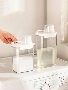 1个/套塑料洗衣液分配器 - 防漏，容量1.1升/1.8升/2.3升，密封储物容器，适用于洗衣粉和洗衣液，适合家庭浴室、洗衣房、酒店及其他场合 - 彩色 - 查看 7