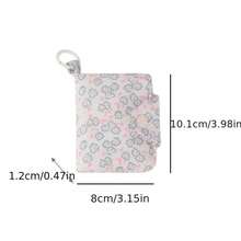 1pc Cute Floral Pattern Coin Purse Card Holder Keychain Wallet With Multi-Layers & Quick Buckle - Multicolor - View 11