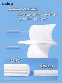 OEIEZ 100pcs Large Square Pads, Lint-Free, Soft, Rounded Corners, Multi-Layer, Suitable For Makeup Removal, Toner, Facial Care, Cleansing, Boxed Roundsmakeup Remover Pads Reusable Soft Pads Facial Bamboo Soft Pads - White - View 8