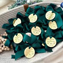 Emerald Green Tag, Mother's Day Tag, Wedding Name Tag, Acrylic Label, Save The Date Tag, Baptism Day Tag, Reception Token, Luxury Tag Charm,Custom Name Acrylic Sign,Personalized Acrylic Gift,Personalized Wedding Favor Acrylic,Birthday Acrylic Decor - Multicolor - View 1