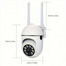 1pc/2pcs 1080P HD Smart PTZ Security Camera, Supports Wireless WiFi, Night Vision, Motion Detection Alarm, Smart Tracking, APP Voice Control, Wall-Mounted Indoor Home Monitoring System [Fashionable Design, High-Quality Video, Remote Inspection, Modern Appearance, USB Powered, Indoor Monitoring, Compact & Portable, Reliable & Secure, Essential Monitoring Device For Home & Office] - White - View 11