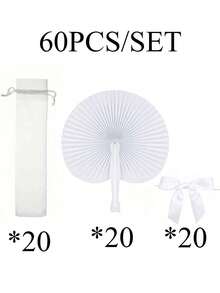 3/15/30/60支装白色圆形折叠纸扇，优雅白色折叠纸扇，适用于婚礼仪式用品，心形折叠设计，手持可折叠婚礼宾客装饰，新娘摄影及派对回礼，婚礼招待会及仪式配件，婚礼装饰 | 优雅手扇 | DIY纸艺扇心形装饰扇，最佳夏季纸扇生日礼物，简约休闲纸扇 - 彩色 - 查看 10