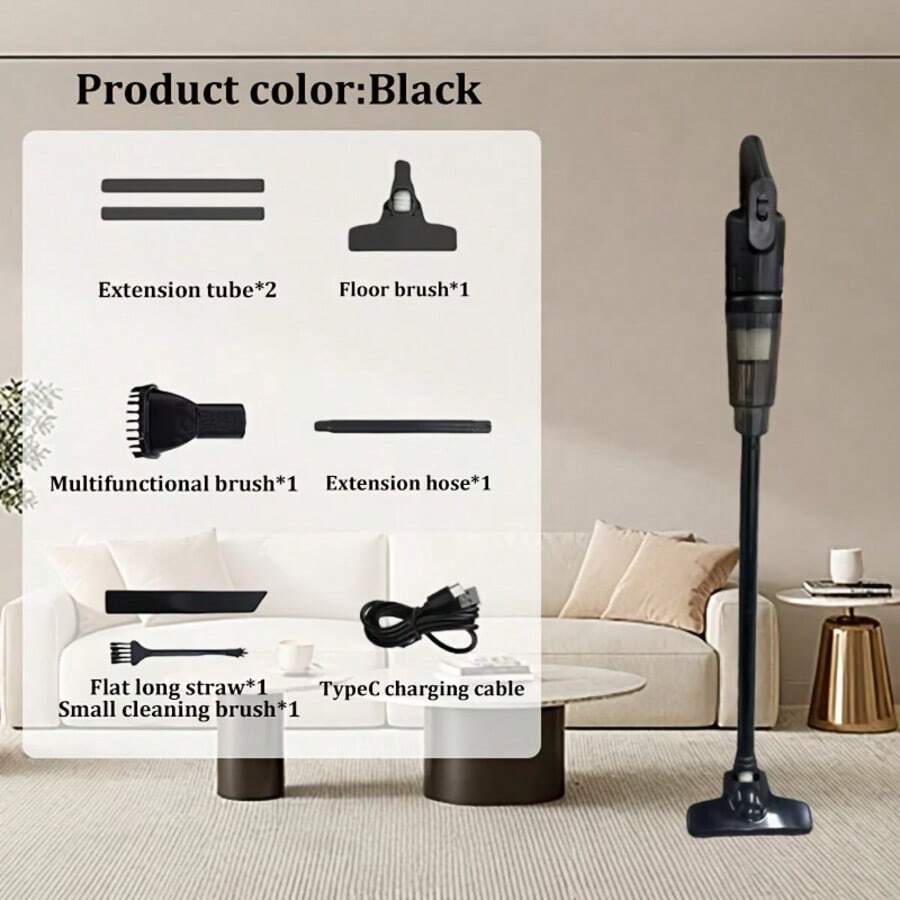 Handheld Multi-Purpose Vacuum Cleaner, USB Rechargeable, Super Suction Power, Suitable For Various Scenarios, Car Vacuum Cleaner, Home Vacuum Cleaner, Industrial Vacuum Cleaner, 2000mAh, 14.8V, 80W - Multicolor - View 1