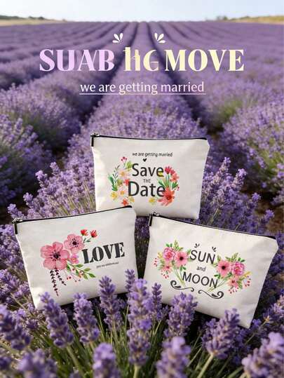 Muti-Style Print Canvas Makeup Bag - Cosmetic Organizer Pouch For Travel Daily Use | For Beauty Enthusiasts BFF Gift