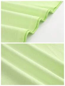 Dirty Wash T-Shirt Men Women Unisex Distressed Vintage "Sun" Rock Band Grunge Oversized Short Sleeve Top - 髒髒洗螢光綠 - 查看 5