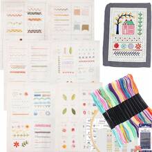 1 Set Embroidery Stitching Beginner's Guide Book, Adult Creative Sewing Book, DIY Stitching Pattern Book, Embroidery & Sewing Kit, Comprehensive Stitching Manual, Durable Cloth Cover, Embroidery & Sewing Book - Multicolor - View 13