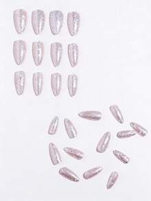 VV MEI JIA ER Press On False Nails - White - View 5