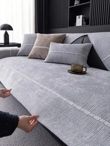 1件舒适雪尼尔沙发垫套,四季通用现代简约防滑沙发座垫,防尘可水洗沙发套,柔软不易褪色,宠物友好,适用于卧室、办公室、客厅、L型沙发以及1/2/3/4座沙发。 - 淺灰色 - 查看 6