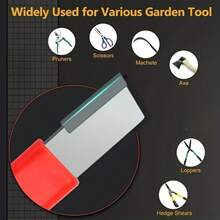 1/3/5pcs Knife Sharpener, Professional Kitchen Sharpening Stone, Tungsten Steel Diamond Ceramic Sharpener Tool, Multi-Functional For Sharpening Various Blades - Red - View 4