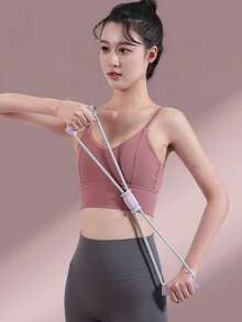 1根8字形阻力带，瑜伽胸背拉伸拉绳，健身器材 - 彩色 - 查看 1