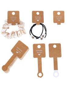 10/50/100pcs Jewelry Display Cards, Bracelet & Ring Storage Cards, Adhesive Stickers - Multicolor - View 9