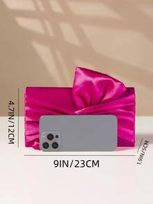 Túi xách cầm tay hình bướm bằng satin, thích hợp cho các buổi dạ hội và những dịp trang trọng. - Màu Hồng Tươi - Xem 7