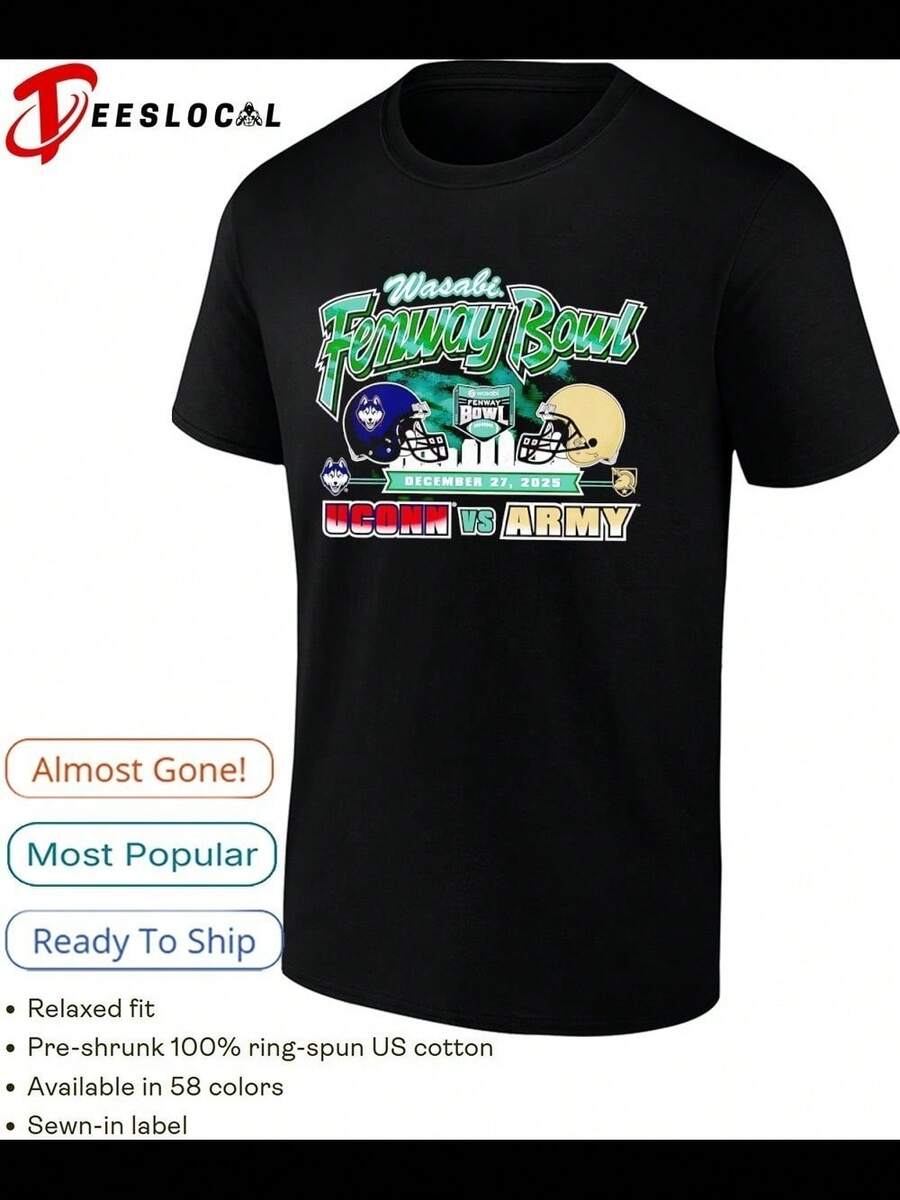 Wasabi Fenway Bowl Huskies Vs  Football Shirt - Black - View 1