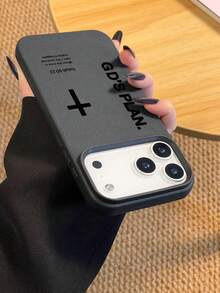 Ốp lưng điện thoại TPU hình chữ thập đơn giản in khẩu hiệu, tương thích với iPhone 17/17 Pro Max/17 Pro/Air/13/16 Pro Max/16/15/14/12 Pro Max/13 Pro Max/11 Pro/14 Pro/15 Pro/12. Ốp lưng mềm mại, thời trang, cao cấp, thiết kế unisex, thích hợp làm quà tặng cho bạn bè hoặc người yêu. - Nhiều màu - Xem 5