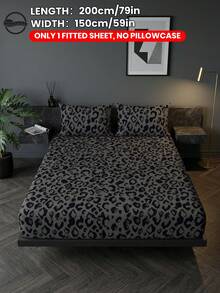 2/3件套印花床上用品套装（1件床单+1/2个枕套，不含枕芯），亲肤舒适床垫保护套，黑色豹纹床垫罩，柔软透气，多种尺寸可选，适用于单人床/双人床/大号床/特大号床，可机洗，家居装饰，卧室装饰，OEKO-TEX认证 - 彩色 - 查看 20