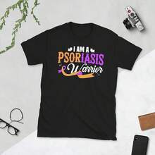 Soy un guerrero de la psoriasis, psoriasis, concientización sobre la psoriasis, guerrero de la psoriasis, puerto de la psoriasis, mes de concientización sobre la psoriasis, luchador contra la psoriasis - Negro 2 - Ver 1