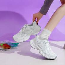 Women's New Casual Sneakers, Lightweight Tennis Shoes, Versatile Running Shoes, Cute & Fashionable Chunky Sneakers - White - View 2