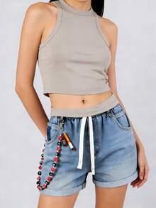 1pc Personalized Beaded Dice & 8 Ball Pocket Chain, Unisex Waist Chain/Pant Chain/Bag Chain, Unique Gift For Birthday, Valentine's Day, St. Patrick's Day - Multicolor - View 7