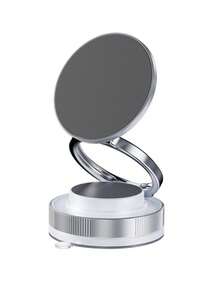 Giá đỡ điện thoại từ tính gắn trên xe hơi với thiết kế gập gọn tiện lợi, giá đỡ điện thoại kép có vòng giữ, cốc hút chân không xoay 360 độ dùng cho hệ thống định vị, bao gồm phụ kiện (1 tấm từ tính, 1 miếng đệm hút chân không phụ trợ, 1 cờ lê lục giác). - A - Xem 7