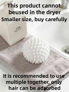 1个可重复使用的洗衣球 - 橡胶材质，去污除毛，专用于特定衣物，无需电源，必备家居清洁用品，衣物柔顺烘干球，减少褶皱和静电，防止衣物在家中和洗衣店缠绕，无需用电，也可作为猫狗玩具，母亲节、情人节、送给朋友、妈妈、女朋友的绝佳礼物，颜色和款式随机。 - 彩色 - 查看 13