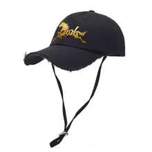 Embroidered Baseball Cap, Unisex Sun Protection/Windproof/Sunshade Cap, All-Season Versatile Letter Embroidery , 2026 Golden Horse Pattern, Fashionable! - Embroidered  Baseball Cap - View 4