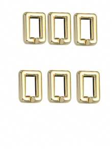 1-20pcs Punk Hip-Hop Style Square Buckle Chain Necklace, Bag Chain, DIY Necklace, Bracelet, Anklet For Men And Women - Yellow Gold - View 11