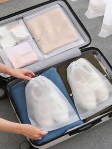 10 chiếc túi dây rút, bán sỉ túi nhựa mờ trong suốt dùng đựng đồ lót, giày dép du lịch, quần áo, đồ dùng gia đình, túi đóng gói, túi đựng đồ, túi đựng mỹ phẩm, son môi, túi đựng đồ đa năng di động, là túi mua sắm lý tưởng, món quà hoàn hảo cho mùa tựu trường, đi biển, ven biển. - Nhiều màu - Xem 1