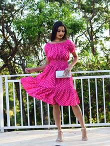 Women Dresses - 粉色 - 查看 5