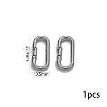 1个18K镀金304不锈钢弹簧扣环，心形/竹节形/圆形O型环连接器，适用于DIY项链手链首饰制作 - 卡扣 - 查看 15