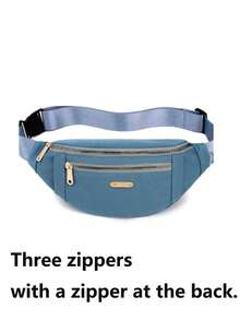 韩版轻便尼龙腰包 | 运动跑步胸包，适用于多种场景，配有可调节防盗拉链、大容量分层手机零钱袋，户外旅行钱包 - 彩色 - 查看 19